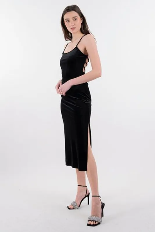 Vestido midi espalda cintas sold by Shasa