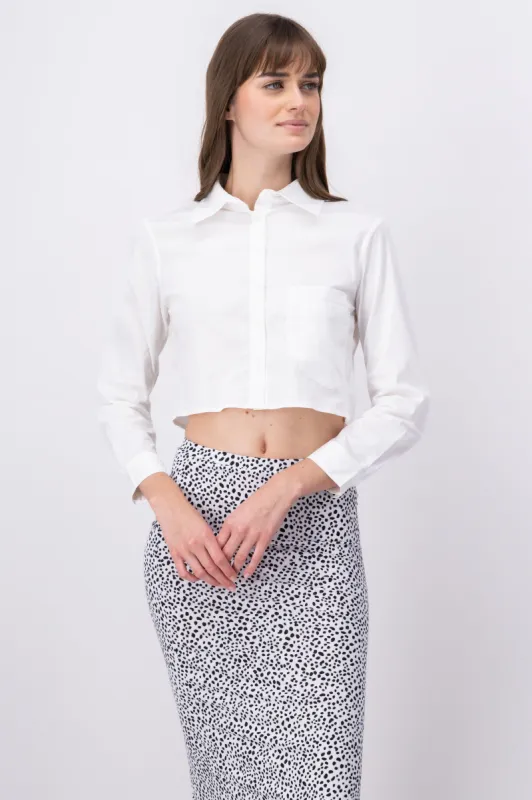 Camisa crop bolsillo doble sold by Shasa