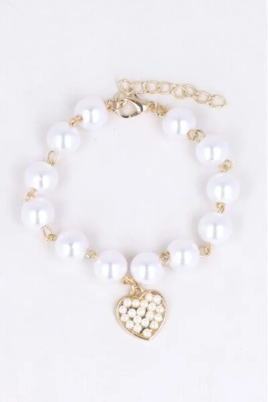 Pulsera Perlas Corazon sold by Shasa