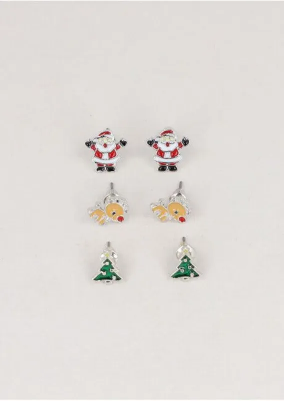 Set 3 Pares Aretes Navidad sold by Shasa