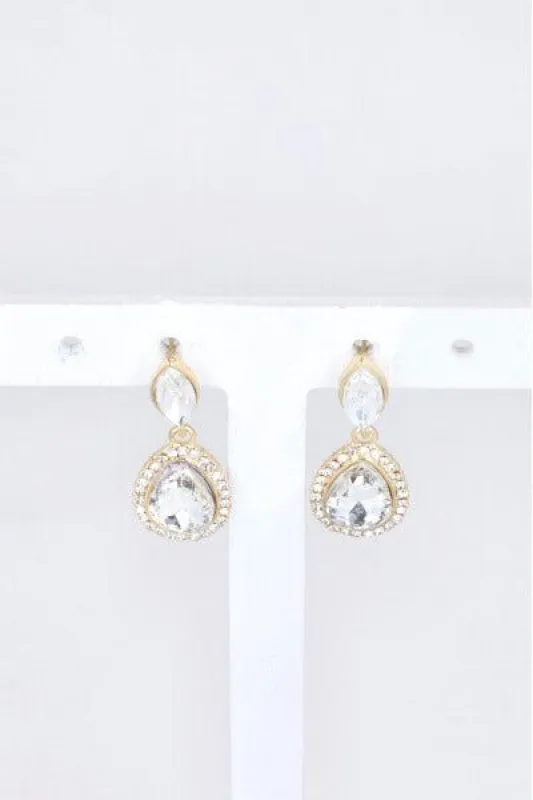 Aretes Largos Gota Brillos sold by Shasa