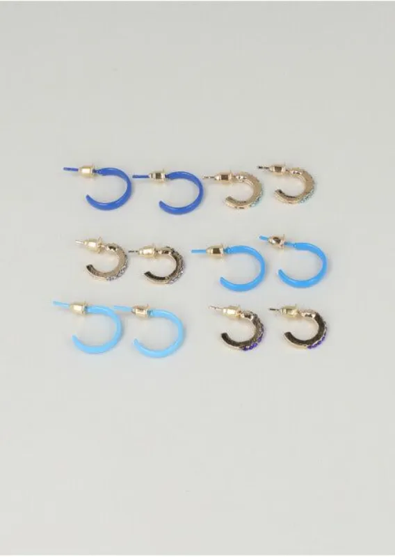 6 Pares Arracadas Color sold by Shasa