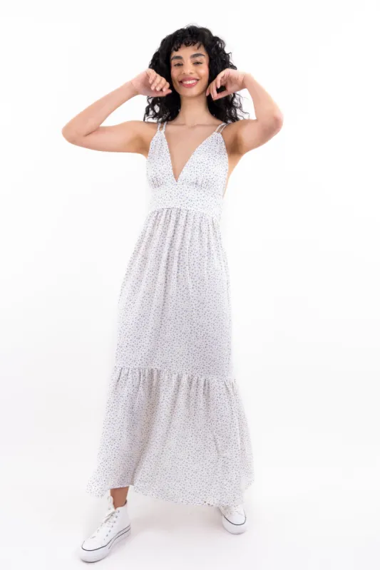 Vestido maxi flores mini sold by Shasa