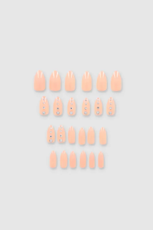 Set 24 Uñas Cuadradas Flores sold by Shasa