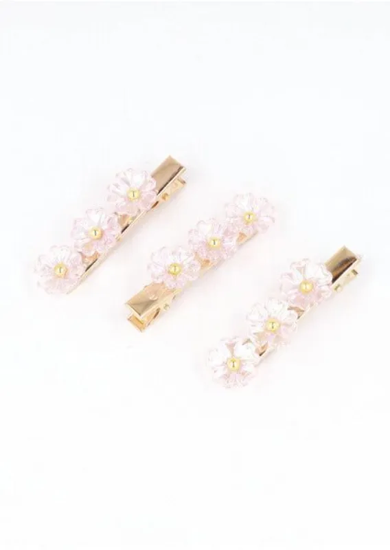 Set 3 pasadores flores sold by Shasa