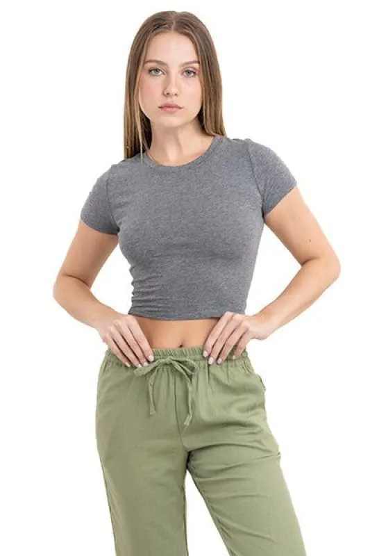 Top Crop Manga Corta sold by Shasa