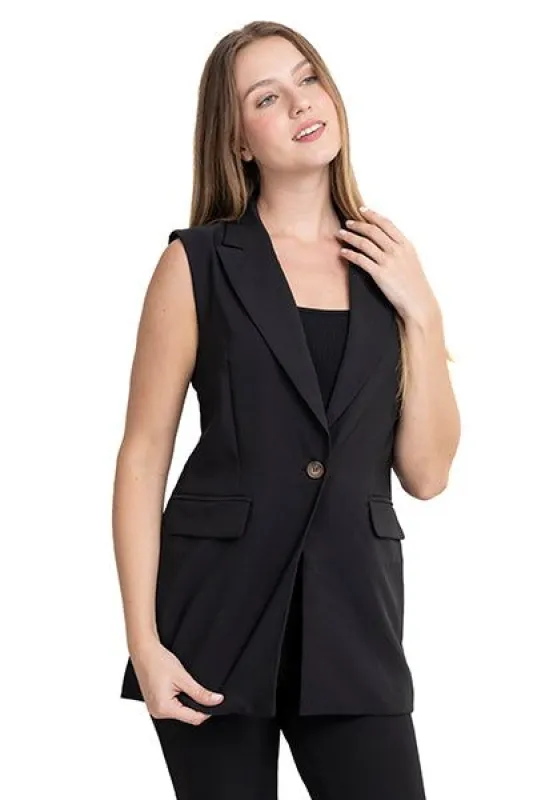 Chaleco monocolor bolsillos sold by Shasa