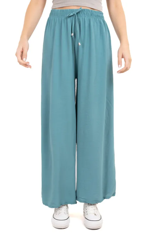 Pantalón wide leg cintura elástica sold by Shasa