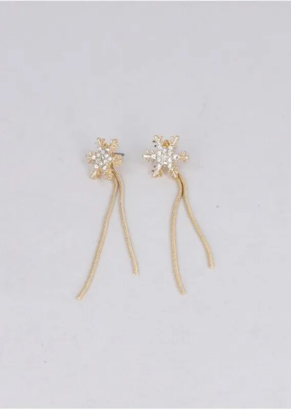 Aretes copos nieve brillos sold by Shasa