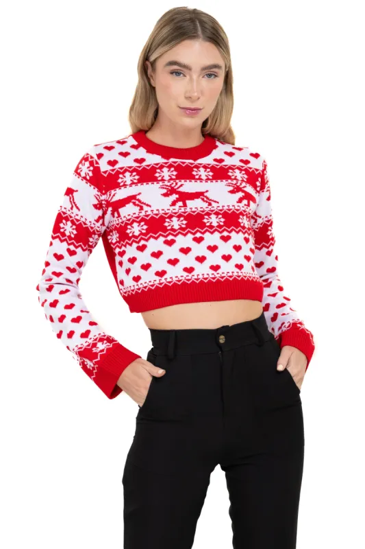 Suéter crop diseño navideño sold by Shasa