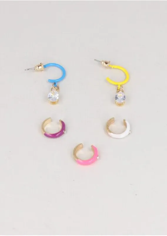 5 Earcuff Arracadas Color sold by Shasa