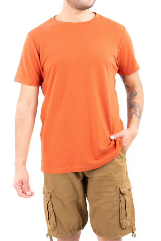 Playera cuello redondo textura waffle sold by Shasa