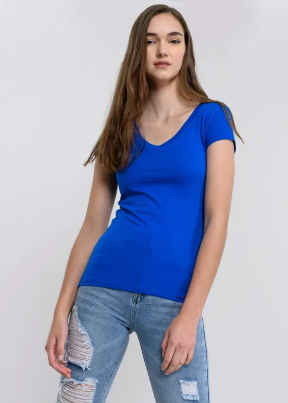 Blusa manga corta cuello v sold by Shasa