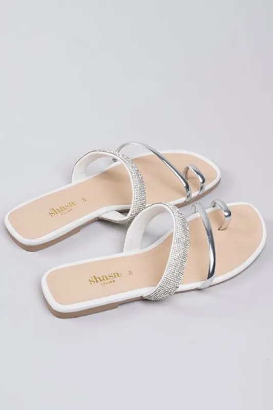 Sandalias Tiras Brillos Anillo Dedo sold by Shasa
