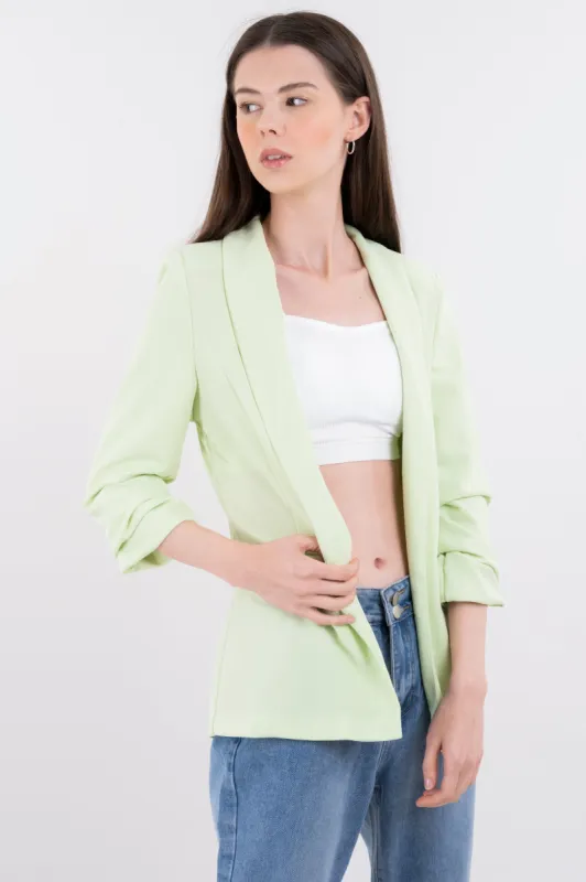 Blazer manga 3/4 fruncida bolsillo sold by Shasa