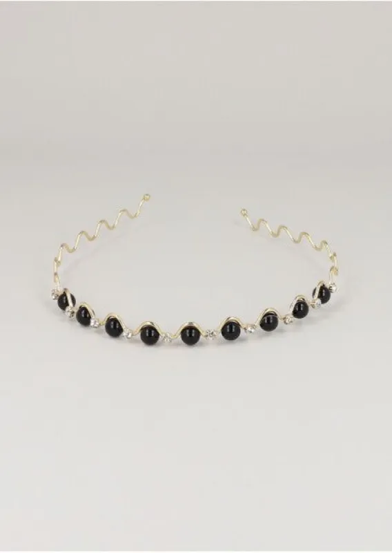 Diadema curva perlas sold by Shasa