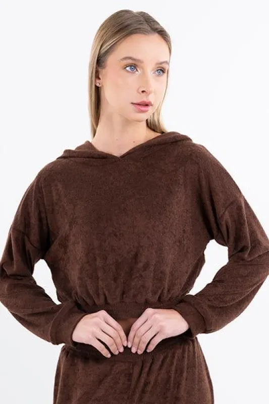 Sudadera crop peluche sold by Shasa
