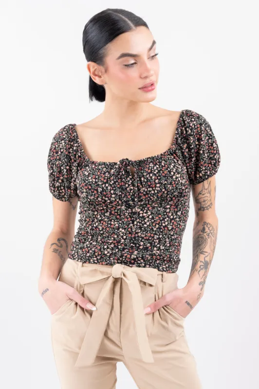 Blusa manga corta estampado floreado sold by Shasa