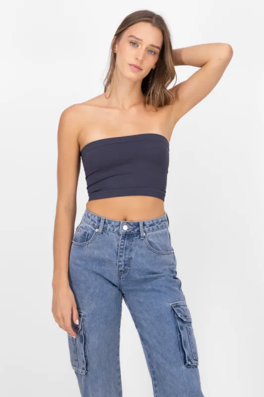 Top Tubo Strapless Rib sold by Shasa