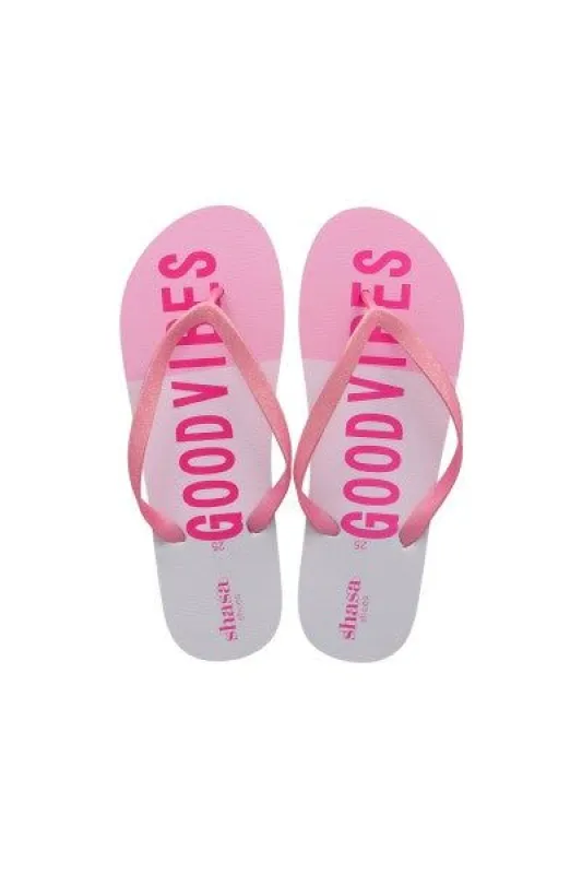 Flip flop good vibes glitter sold by Shasa