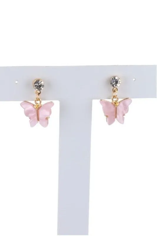 Aretes colgantes mariposa sold by Shasa