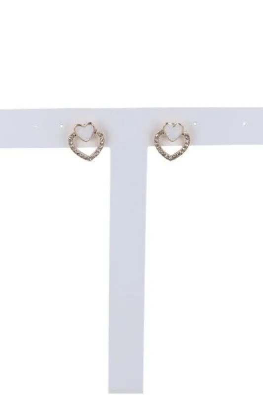 Aretes doble corazón sold by Shasa