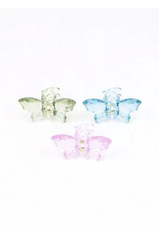 Set 3 Pinzas Mariposa Transparente sold by Shasa