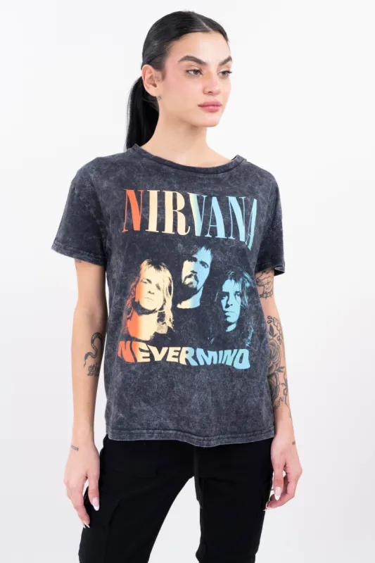 Playera Nirvana acid wash sold by Shasa