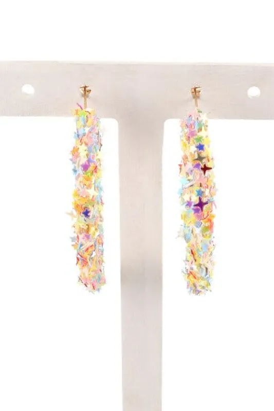 Arracadas brillos multicolor sold by Shasa
