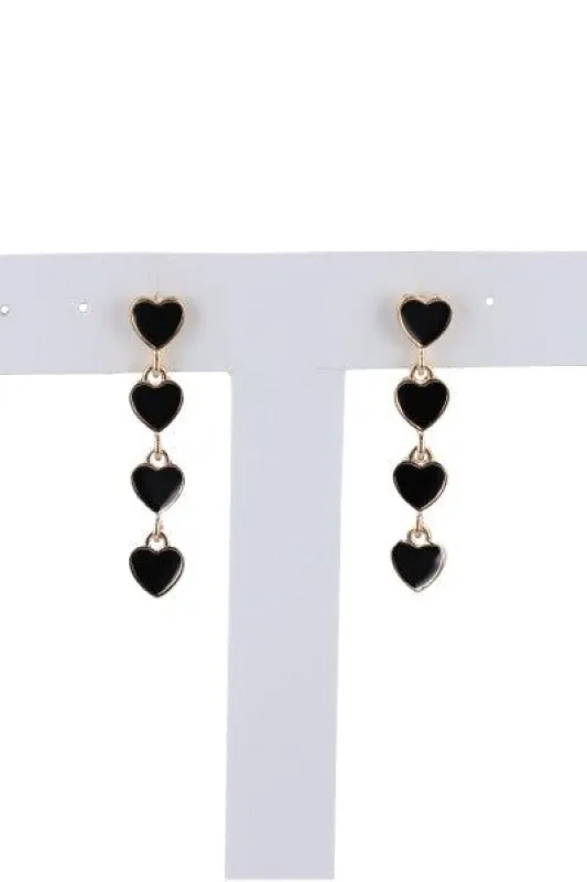 Aretes Largos Corazones sold by Shasa