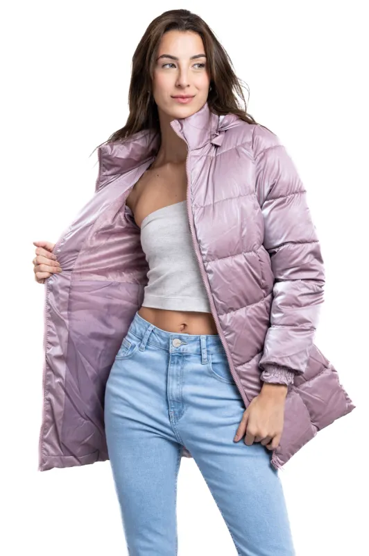 Chamarra puffer larga capucha sold by Shasa