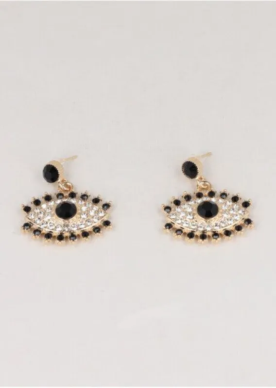 Aretes Colgante Ojo Brillos sold by Shasa
