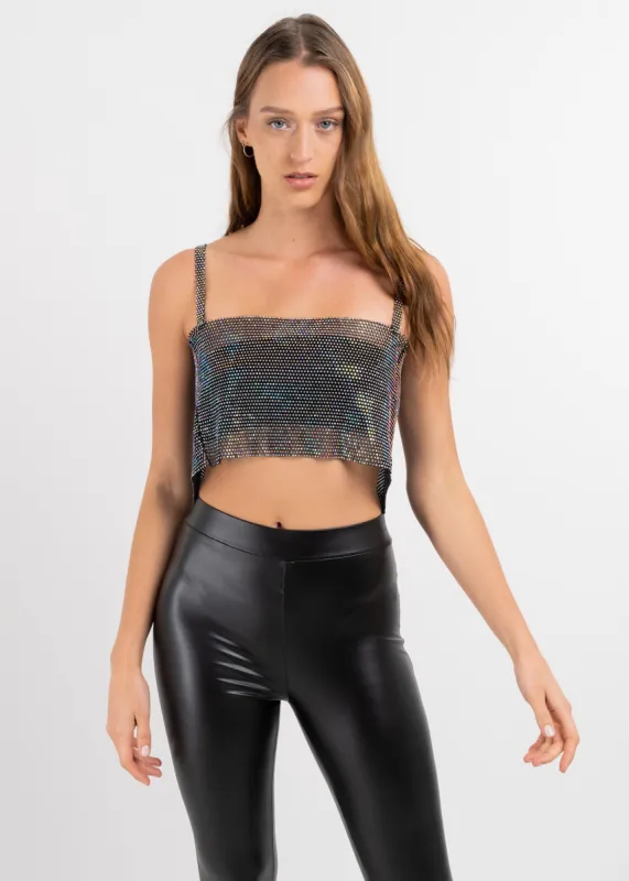 Top Brillos Cropped sold by Shasa