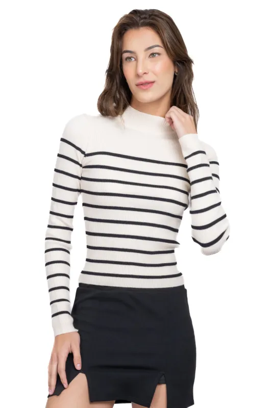 Suéter acanalado líneas bicolor sold by Shasa