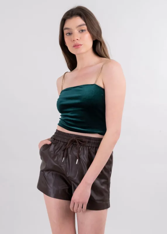 Top velvet tirantes brillos sold by Shasa