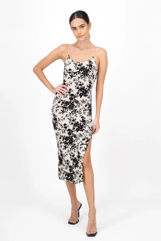 Vestido Midi Mesh Flock Flores sold by Shasa