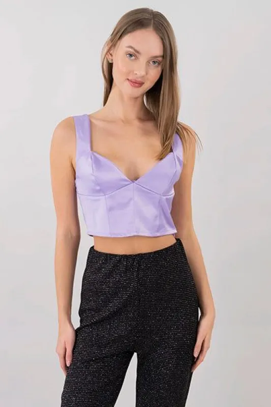 Top corset satinado sold by Shasa