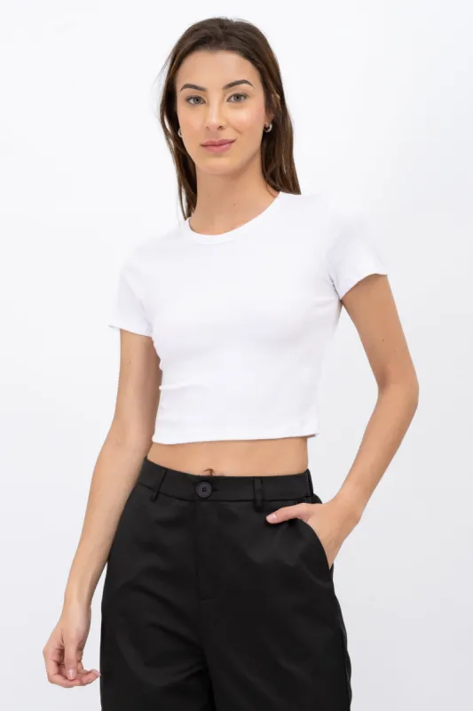 Top Manga Corta Rib Grueso sold by Shasa