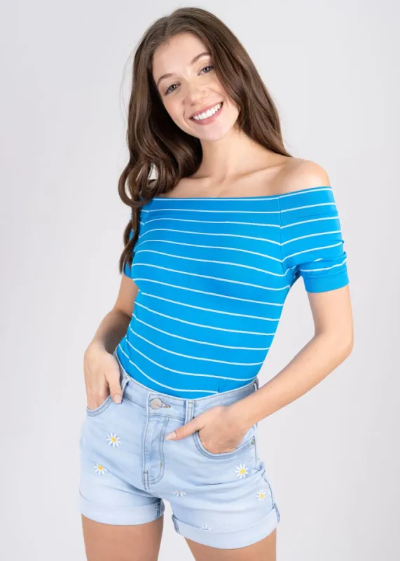 Bodysuit rayas hombro descubierto sold by Shasa