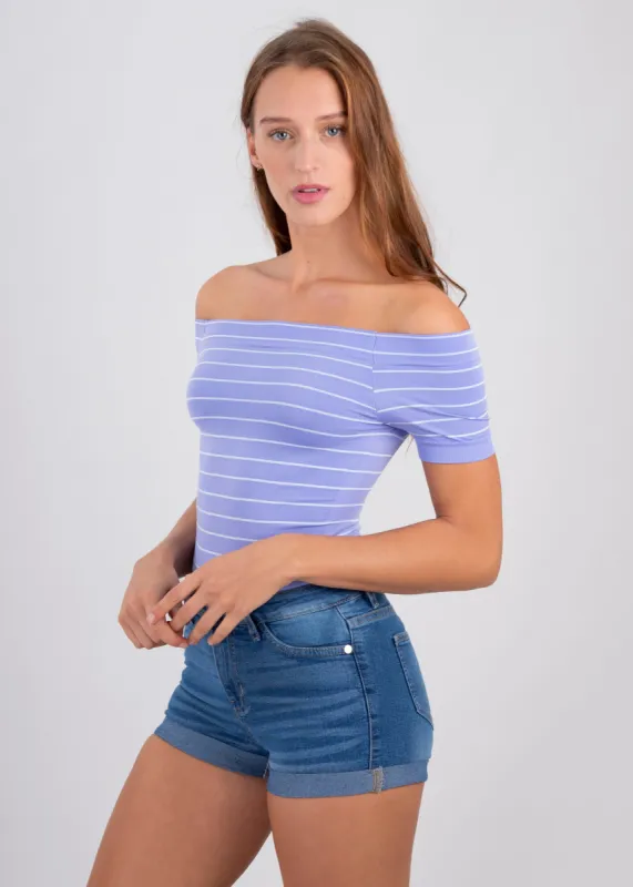 Bodysuit rayas hombro descubierto sold by Shasa