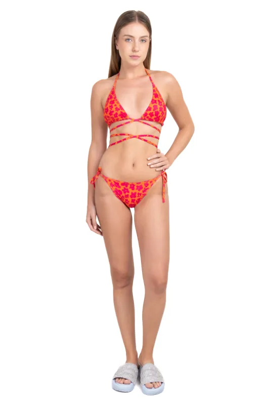 Traje de baño estampado lace up sold by Shasa