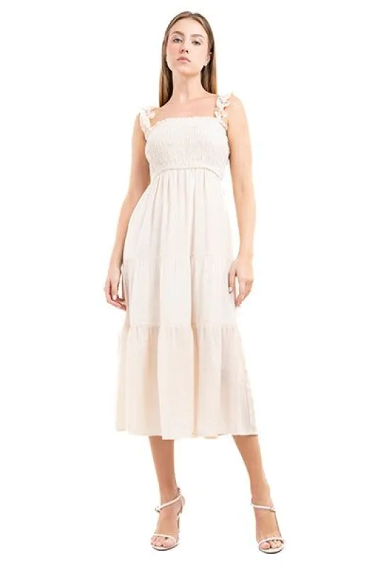 Vestido maxi tirantes smock sold by Shasa