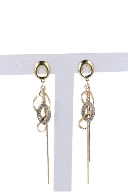 Aretes remolino brillos sold by Shasa