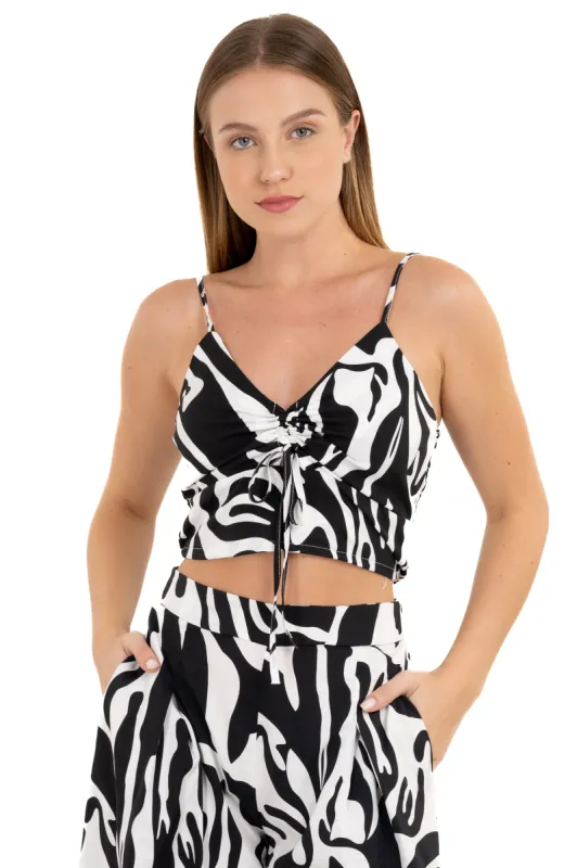 Top fruncido animal print sold by Shasa