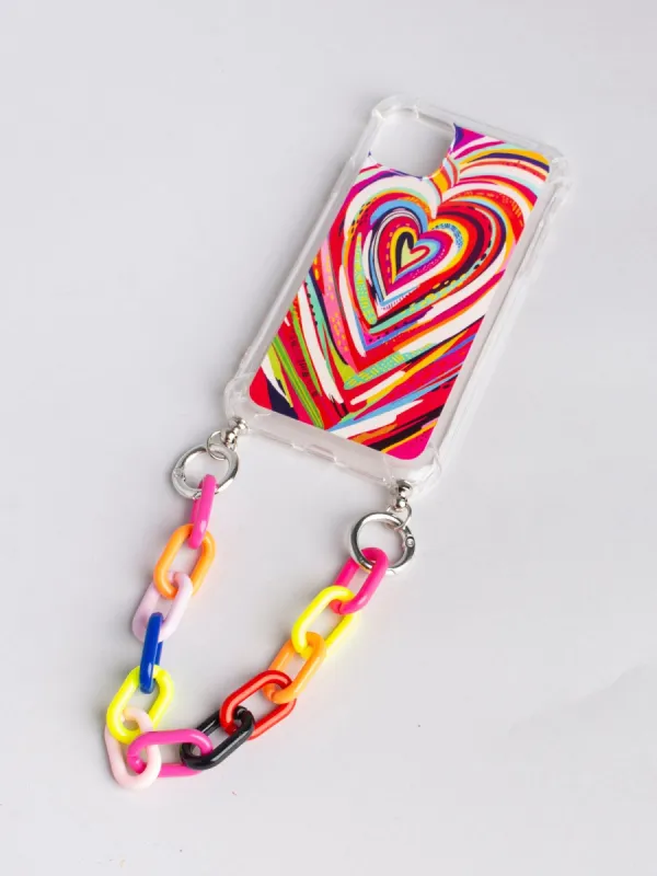 Funda celular i11 corazones multicolores sold by Shasa