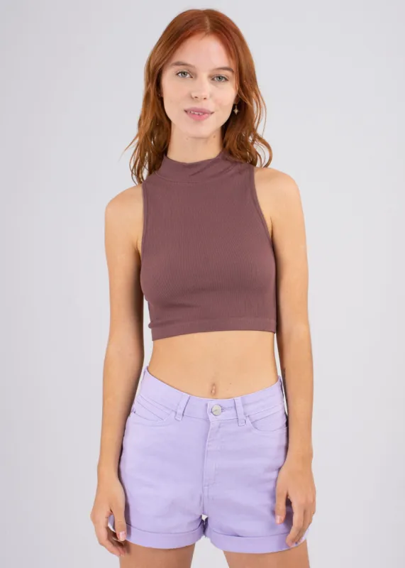 Tank top cuello alto liso sold by Shasa