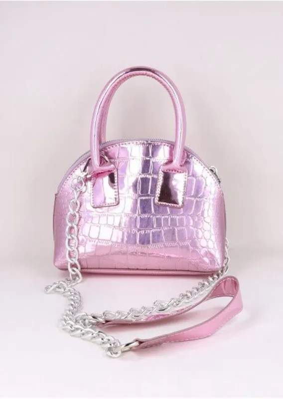 Bolsa metálica efecto piel cadena sold by Shasa