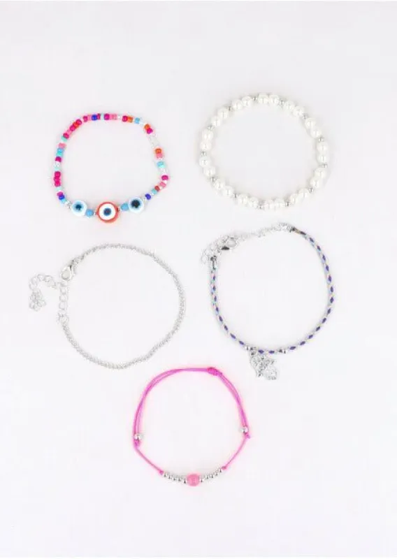 Set 5 Pulseras Hamsa made by Shasa