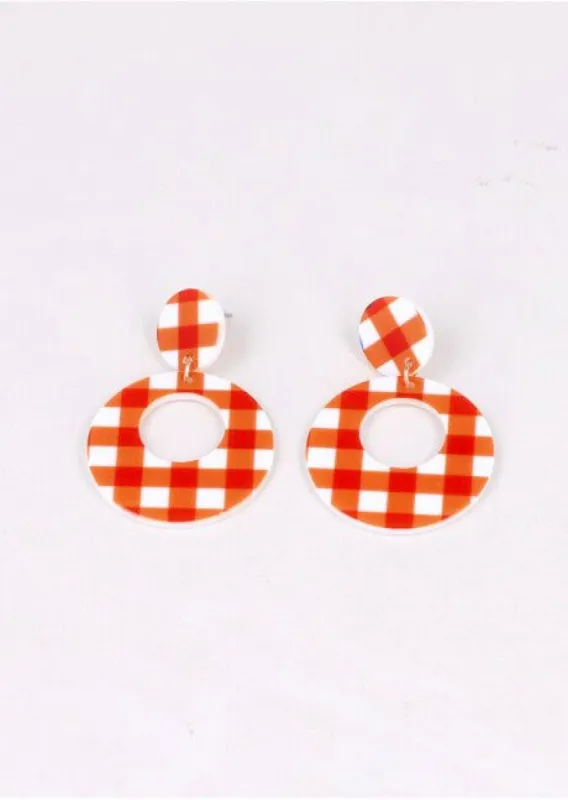 Aretes Circulo Cuadros sold by Shasa