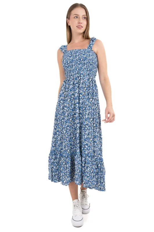 Vestido maxi tirantes anchos flores sold by Shasa